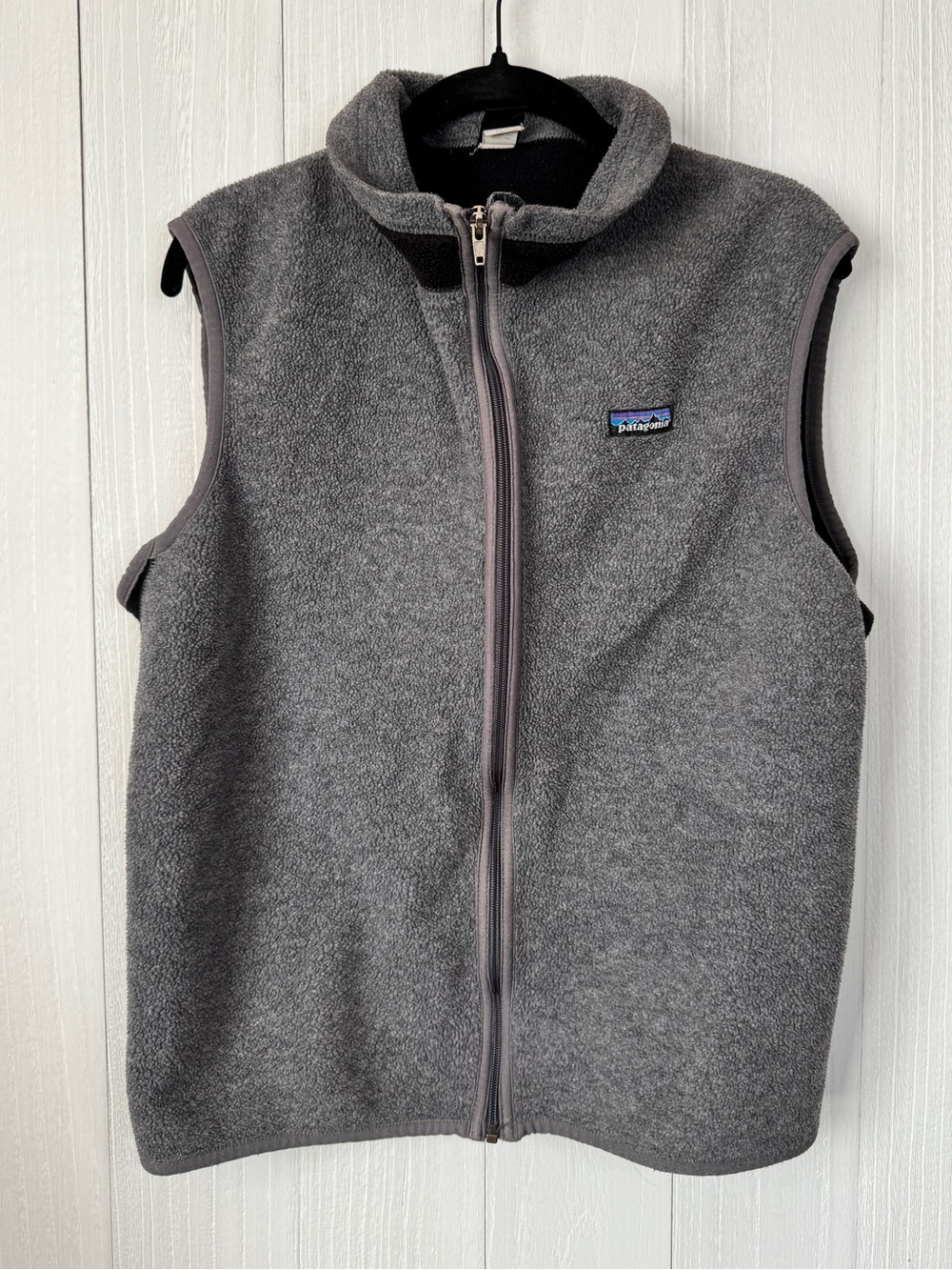 Vintage Patagonia Fleece Vest Spell Out Logo Made in USA L